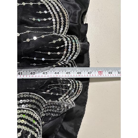 Masquerade 914163 Women's Size 9/10 Black Sequined Strapless Prom Evening Dress - Picture 8 of 10